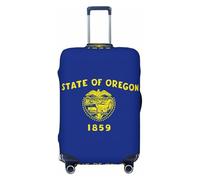 CNTDBU Oregon State Flag XL Stretchy Suitcase Cover-Elastic Luggage Protector for Travel, Scratch Resistant Fit Most Suitcases