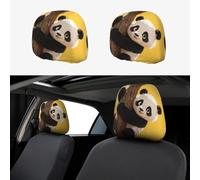 CNTDBU Panda Climb Tree Car Headrest Cover 2 Pack-Stretchable Soft Seat Cushion Protector for Cars, Universal Fit Headrest Covers for Truck SUV