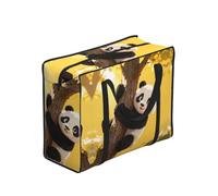 CNTDBU Panda Climb Tree Heavy Duty Shopping Tote Bag-Waterproof Reusable Grocery Bag With Zip, Foldable Storage Bag For Travel Picnic