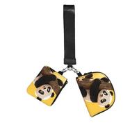 CNTDBU Panda Climb Tree Wristlet Keychain Wallet For Women-Small Wrist Bag For Keys Cards, 2 Pack Zip Pouch For Running Gym Travel, Outdoor Sports