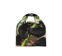 CNTDBU Panda Eat Bamboo Roll Top Lunch Bag for Work-Insulated Cooler Tote with Adjustable Size, Leakproof Food Carrier for Daily Use