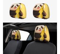 CNTDBU Panda Hold Bamboo (1) Car Headrest Cover 2 Pack-Stretchable Soft Seat Cushion Protector for Cars, Universal Fit Headrest Covers for Truck SUV