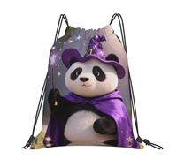 CNTDBU Panda Wizard Magic Large Cinch Sack Bag-Waterproof Lightweight Rucksack For Gym Sports, Casual Drawstring Backpack For Travel Hiking