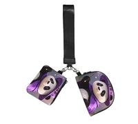 CNTDBU Panda Wizard Magic Wristlet Keychain Wallet For Women-Small Wrist Bag For Keys Cards, 2 Pack Zip Pouch For Running Gym Travel, Outdoor Sports