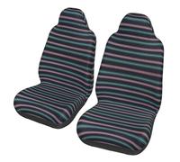 CNTDBU Pin Stripe Car Seat Covers 2 Pack-Universal Fit Front Seat Protector for Cars SUV Truck, Elastic Bottom Breathable Auto Seat Covers