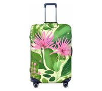 CNTDBU Pink Plant Flowers XL Stretchy Suitcase Cover-Elastic Luggage Protector for Travel, Scratch Resistant Fit Most Suitcases