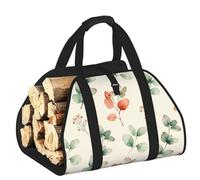 CNTDBU Plant Diary Firewood Carrier Bag-Heavy Duty Canvas Log Tote, Waterproof Wood Hauler with Padded Handles