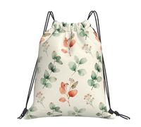 CNTDBU Plant Diary Large Cinch Sack Bag-Waterproof Lightweight Rucksack For Gym Sports, Casual Drawstring Backpack For Travel Hiking