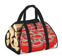 CNTDBU Pop Soup Can Firewood Carrier Bag-Heavy Duty Canvas Log Tote, Waterproof Wood Hauler with Padded Handles