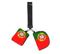 CNTDBU Portuguese Flag Wristlet Keychain Wallet For Women-Small Wrist Bag For Keys Cards, 2 Pack Zip Pouch For Running Gym Travel, Outdoor Sports