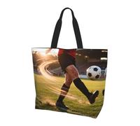CNTDBU Power Shot Kick Large Shoulder Tote Bag for Women-Lightweight Waterproof Shopping Bag, Reusable Grocery Tote with Inner Pocket for Work Travel
