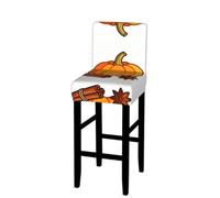CNTDBU Pumpkin Spice Bar Stool Cover-Stretchy Chair Slipcover for Kitchen