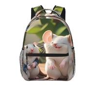 CNTDBU Rats Pattern Lightweight Casual Backpack-Water Resistant Daypack for Adults, Comfortable Travel Bag with Padded Shoulder Straps