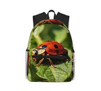 CNTDBU Red Ladybug Art Lightweight Backpack for Women Men-Casual Daypack for Travel Work, Laptop Bag for Daily Commute