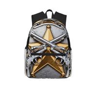 CNTDBU Revolver Sheriff Badge Lightweight Backpack for Women Men-Casual Daypack for Travel Work, Laptop Bag for Daily Commute