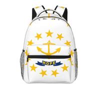CNTDBU Rhode Island State Flag Lightweight Casual Backpack-Water Resistant Daypack for Adults, Comfortable Travel Bag with Padded Shoulder Straps