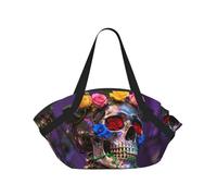 CNTDBU Romance until death 2-in-1 Picnic Blanket Bag-Foldable Waterproof Round Mat for Beach Park, Portable Camping Tote with Storage Pockets for Outdoor Adventures