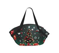 CNTDBU Round Ball Christmas Tree 2-in-1 Picnic Blanket Bag-Foldable Waterproof Round Mat for Beach Park, Portable Camping Tote with Storage Pockets for Outdoor Adventures
