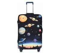 CNTDBU Saturn Jupiter Earth L Stretchy Suitcase Cover-Elastic Luggage Protector for Travel, Scratch Resistant Fit Most Suitcases
