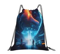 CNTDBU Science Fiction Future Large Cinch Sack Bag-Waterproof Lightweight Rucksack For Gym Sports, Casual Drawstring Backpack For Travel Hiking