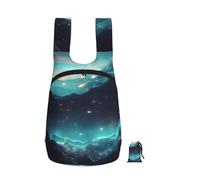 CNTDBU Science Fiction Stars Foldable Backpack 16l-Lightweight Packable Daypack For Travel, Waterproof Hiking Rucksack With Zip For Men Women