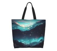 CNTDBU Science Fiction Stars Large Capacity Shoulder Tote Bag for Women â€“ Water-Resistant Polyester Shopper for Shopping Work Daily Use
