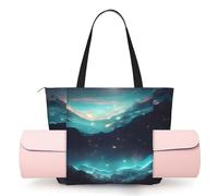 CNTDBU Science Fiction Stars Women's Yoga Bag-Large Gym Tote with Yoga Mat Holder, Lightweight Shoulder Bag for Workout Travel Beach