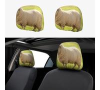 CNTDBU Sheep Wool Fluffy Car Headrest Cover 2 Pack-Stretchable Soft Seat Cushion Protector for Cars, Universal Fit Headrest Covers for Truck SUV