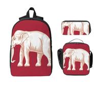CNTDBU Siam Sovereignty Flag Backpack Set-3-in-1 Travel Bag Lunch Bag Storage Pouch