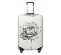 CNTDBU Sketch Rose Art M Stretchy Suitcase Cover-Elastic Luggage Protector for Travel, Scratch Resistant Fit Most Suitcases
