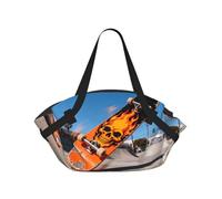 CNTDBU Sliding skateboard 2-in-1 Picnic Blanket Bag-Foldable Waterproof Round Mat for Beach Park, Portable Camping Tote with Storage Pockets for Outdoor Adventures