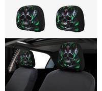 CNTDBU Snake Skull Deadly Car Headrest Cover 2 Pack-Stretchable Soft Seat Cushion Protector for Cars, Universal Fit Headrest Covers for Truck SUV