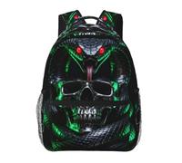 CNTDBU Snake Skull Deadly Lightweight Casual Backpack-Water Resistant Daypack for Adults, Comfortable Travel Bag with Padded Shoulder Straps