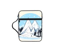 CNTDBU Snow-capped mountains Bible Study Tote Bag with Handles-Water-Resistant Organizer for Church Travel, Pen Holder Tablet Pocket Journal Cover Case