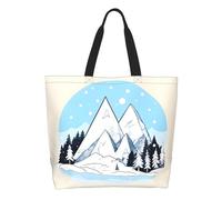 CNTDBU Snow-capped mountains Large Capacity Shoulder Tote Bag for Women â€“ Water-Resistant Polyester Shopper for Shopping Work Daily Use