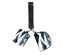 CNTDBU Snow Mountain Peak Wristlet Keychain Wallet For Women-Small Wrist Bag For Keys Cards, 2 Pack Zip Pouch For Running Gym Travel, Outdoor Sports