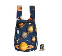 CNTDBU Solar System Planets Foldable Backpack 16l-Lightweight Packable Daypack For Travel, Waterproof Hiking Rucksack With Zip For Men Women