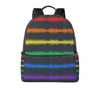 CNTDBU Sound Wave Backpack-Lightweight Travel Daypack with Laptop Sleeve