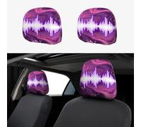CNTDBU sound waves Car Headrest Cover 2 Pack-Stretchable Soft Seat Cushion Protector for Cars, Universal Fit Headrest Covers for Truck SUV