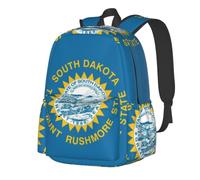 CNTDBU South Dakota State Flag Lightweight Casual Backpack for Adults-Large Capacity Travel Daypack with Padded Straps, Water Resistant Commuter Bag