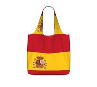 CNTDBU Spanish flag Packaway Shopping Tote-Lightweight Reusable Foldable Bag for Groceries, 25L Travel Rucksack with Drawstring for Work Gym