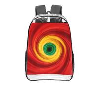 CNTDBU Spiral Three Color Clear Backpack 16 Inch Heavy Duty-Stadium Approved Transparent PVC Bookbag, Reinforced Bottom Travel Daypack Unisex