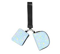CNTDBU Star Flower Seamless Wristlet Keychain Wallet For Women-Small Wrist Bag For Keys Cards, 2 Pack Zip Pouch For Running Gym Travel, Outdoor Sports