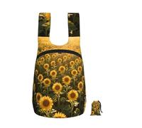 CNTDBU Sunflower Field Bloom Foldable Backpack 16l-Lightweight Packable Daypack For Travel, Waterproof Hiking Rucksack With Zip For Men Women