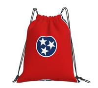 CNTDBU Tennessee State Flag Large Cinch Sack Bag-Waterproof Lightweight Rucksack For Gym Sports, Casual Drawstring Backpack For Travel Hiking