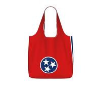 CNTDBU Tennessee State Flag Packaway Shopping Tote-Lightweight Reusable Foldable Bag for Groceries, 25L Travel Rucksack with Drawstring for Work Gym