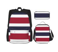 CNTDBU Thailand Flag Backpack Lunch Bag Pouch Set-3 in 1 Travel Bag for Commuters, Insulated Lunch Tote for Work with Laptop Sleeve