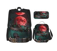 CNTDBU Thorn Crown King Backpack Lunch Bag Pouch Set-3 in 1 Travel Bag for Commuters, Insulated Lunch Tote for Work with Laptop Sleeve