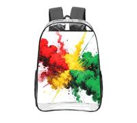 CNTDBU Three Color Smoke Clear Backpack 16 Inch Heavy Duty-Stadium Approved Transparent PVC Bookbag, Reinforced Bottom Travel Daypack Unisex