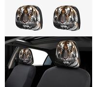 CNTDBU Tiger at rest Car Headrest Cover 2 Pack-Stretchable Soft Seat Cushion Protector for Cars, Universal Fit Headrest Covers for Truck SUV